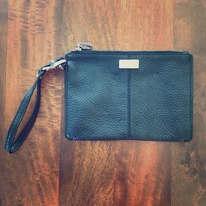 Cole Haan - Black Pebble Leather Wristlet